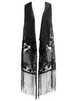 Lang Weste Mit Fransen LOVELY DOT Von Mademoiselle Coco Cavalière 9 Lang Weste Mit Fransen LOVELY DOT Von Mademoiselle Coco Cavalière -Femina Verkauf fransen weste schwarz 1671 mc19 mademoiselle coco cavaliere