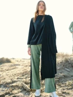 Freizeitanzug NICKI Samt Zweifarbig Grün Von Chiara Fiorini -Femina Verkauf hausanzug zweifarbig bosco anice cf1345 nicki chiara fiorini 3 1