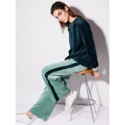 Freizeitanzug NICKI Samt Zweifarbig Grün Von Chiara Fiorini