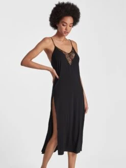 Langes Negligé LAZY DAYS Aus Modal-Seidenmix Von Aubade -Femina Verkauf kleid lang schwart rl45 lazy days aubade 3 6