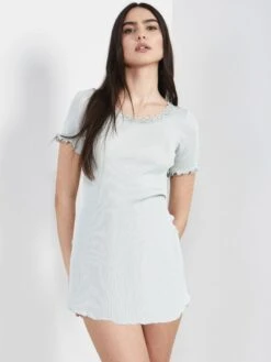 70% Seide 30% Baumwolle Kurzarm Nachthemd RIPP Von Eva B. Bitzer 10 70% Seide 30% Baumwolle Kurzarm Nachthemd RIPP Von Eva B. Bitzer -Femina Verkauf kurzarm nachtshirt crystal blue 27338267 jersey rip eva b bitzer