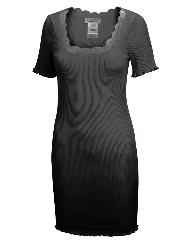 70% Seide 30% Baumwolle Kurzarm Nachthemd RIPP Von Eva B. Bitzer 3 70% Seide 30% Baumwolle Kurzarm Nachthemd RIPP Von Eva B. Bitzer – Bild 3