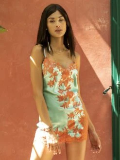 100% Seide Mini Combinette PHENIX No. 2 Exquisit Von Marjolaine -Femina Verkauf mini combinette seide 3phe0301 1277tuerkis koralle phenix marjolaine 3 2