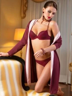 Cardigan SYNGONIUM Rayon-Feinstrick Von Cotton Club -Femina Verkauf modal hausmantel syngonium bordeaux cotton club 2