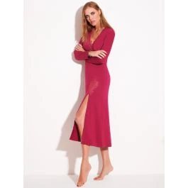 Modal Langarm Nachtkleid LAMPONE Himbeer-rot Von Chiara Fiorini 1 Modal Langarm Nachtkleid LAMPONE Himbeer-rot Von Chiara Fiorini