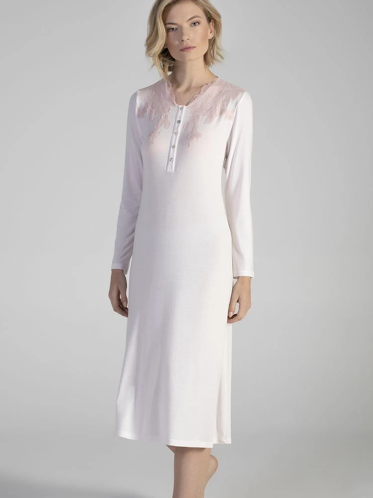 Modal Langarm Nachtkleid ANGEL In Rosa Von Verdiani 2 Modal Langarm Nachtkleid ANGEL In Rosa Von Verdiani – Bild 2