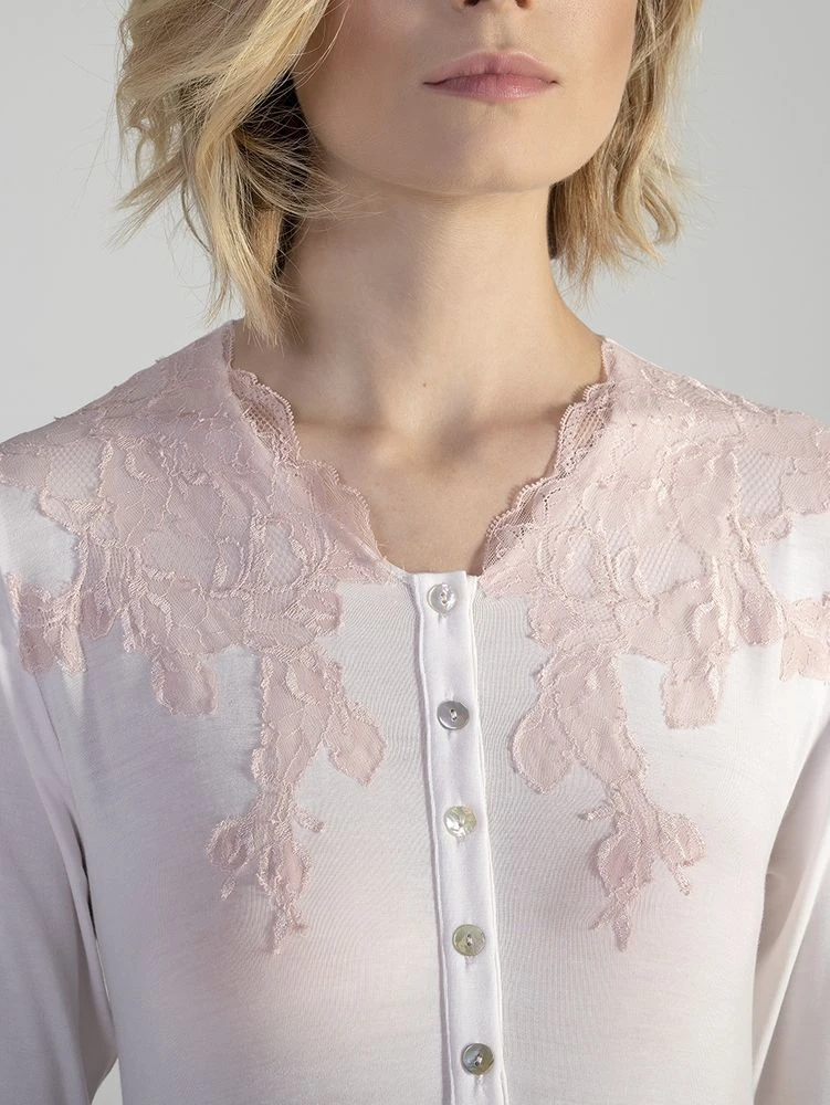 Modal Langarm Nachtkleid ANGEL In Rosa Von Verdiani 4 Modal Langarm Nachtkleid ANGEL In Rosa Von Verdiani – Bild 4