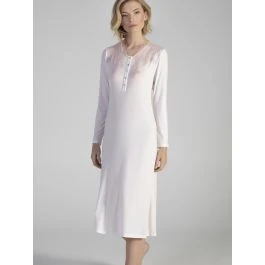 Modal Langarm Nachtkleid ANGEL In Rosa Von Verdiani 1 Modal Langarm Nachtkleid ANGEL In Rosa Von Verdiani