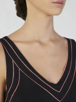 Modal Neglige Lang Schwarz-pink Von Verdiani -Femina Verkauf modal neglige lang schwarz 4519 verdiani