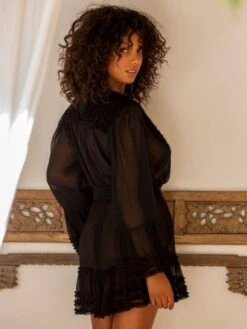 Kimono 100% Seide SOIE FANTAISIE Von Marjolaine 9 Kimono 100% Seide SOIE FANTAISIE Von Marjolaine -Femina Verkauf morgenmantel kurz seide georgette 2soi2001 schwarz 0004 marjolaine