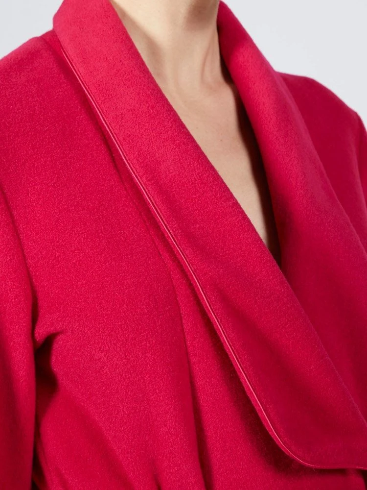Viscose Fleece Morgenmantel Lang LAMPONE Himbeer-rot Von Verdiani 3 Viscose Fleece Morgenmantel Lang LAMPONE Himbeer-rot Von Verdiani – Bild 3
