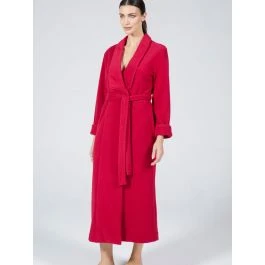 Viscose Fleece Morgenmantel Lang LAMPONE Himbeer-rot Von Verdiani 1 Viscose Fleece Morgenmantel Lang LAMPONE Himbeer-rot Von Verdiani