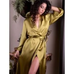 100% Seide Morgenmantel Lang LAURIAN Von Marjolaine