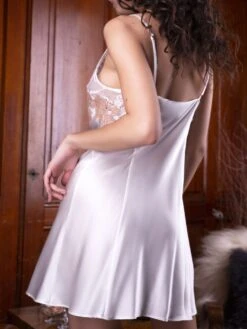 Stretchseide Nachthemd NINA Marjolaine Lingerie -Femina Verkauf nachthemd nina naturel nude 4nin0101 marjolaine 5 1 1 1 1
