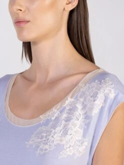 Modal Nachtkleid LAVANDA Mit Spitze Lang Von Verdiani -Femina Verkauf nachtkleid lang flieder 4717 donna verediani 3