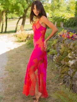 100% Seide Neglige Lang MELINDA Mit Spitze Marjolaine 19 100% Seide Neglige Lang MELINDA Mit Spitze Marjolaine -Femina Verkauf nachtkleid lang seide melinda 4mel3003 fuchsia rot marjolaine 1