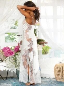 100% Seide Neglige Lang MELINDA Mit Spitze Marjolaine 15 100% Seide Neglige Lang MELINDA Mit Spitze Marjolaine -Femina Verkauf nachtkleid lang seide melinda 4mel3003 naturweiss marjolaine 2 1