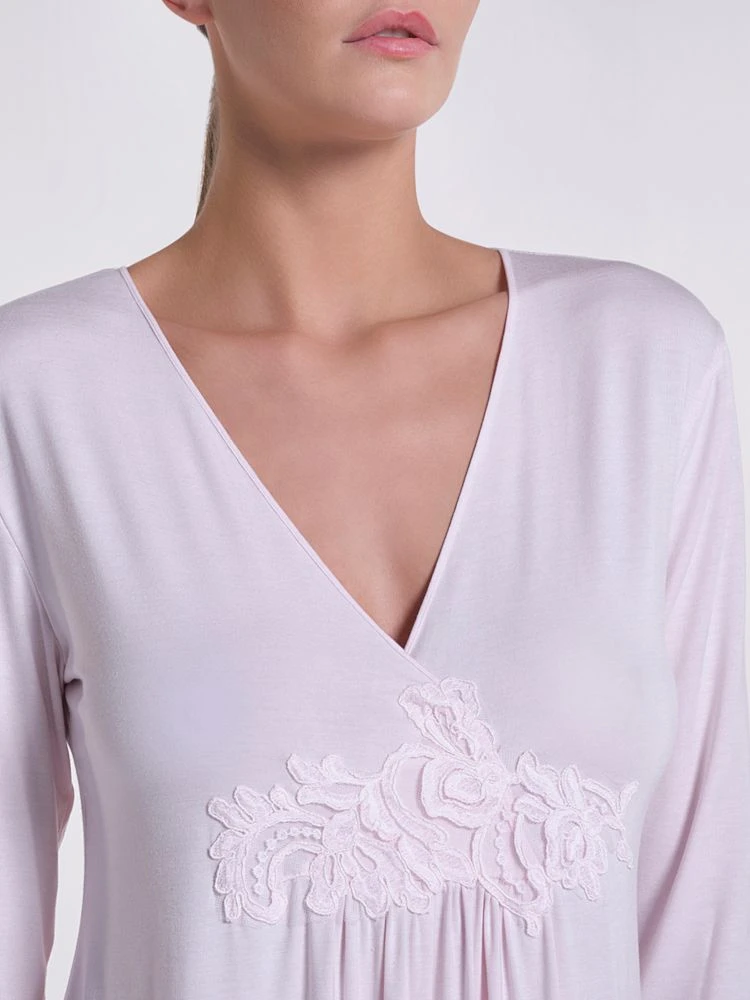 Modal Langarm Nachtkleid ANGEL No. 3 Zart-rosé Von Verdiani 3 Modal Langarm Nachtkleid ANGEL No. 3 Zart-rosé Von Verdiani – Bild 3
