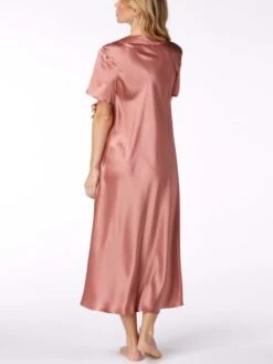 100% Seide Nachtkleid DOROTEA Lang Von Vivis -Femina Verkauf nachtkleid seide dorotea v00571 altrosa vivis 2 6