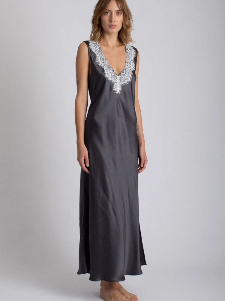 100% Seide Nachtkleid LEONA Lang Von Vivis 11 100% Seide Nachtkleid LEONA Lang Von Vivis – Bild 11