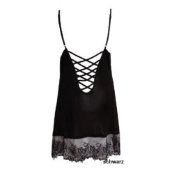 Nachthemd Aus Seidenjersey PURE DE LUXE Von Gattina -Femina Verkauf neglige 387403 schwarz gattina b 1