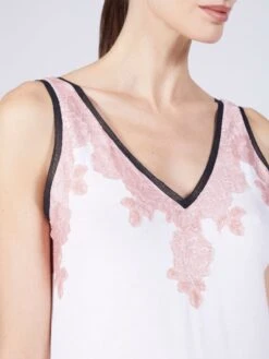 Modal Neglige Mit Spitze Lang ANGEL Zart-rosé Von Verdiani -Femina Verkauf neglige modal lang weiss 4605 verdiani donna