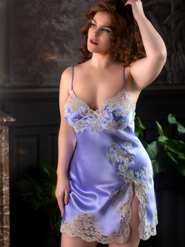 100% Seide Neglige MARJOLIE No. 3 Mit Spitze Marjolaine 3 100% Seide Neglige MARJOLIE No. 3 Mit Spitze Marjolaine – Bild 3