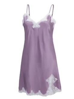 100% Seide Neglige SATIN + LACE Kurz Von Eva B. Bitzer -Femina Verkauf neglige seide satin lace flieder 29314478 eva b bitzer 1 7