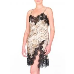 100% Seide Negligé ST. ELM Mit Spitze Gattina