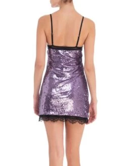 Pailletten Kleid Kurz SARAH Lila Von Room 24 -Femina Verkauf pailetten neglige sarah 21957 lila room24 3