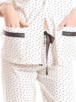 Baumwolle Pyjama HEARTS Weiss-schwarz Von Fiori Di Chiara 7 Baumwolle Pyjama HEARTS Weiss-schwarz Von Fiori Di Chiara -Femina Verkauf pyjama baumwolle creme fc9126 fiori di chiara