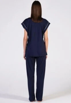 100% Baumwolle Pyjama BLU Dunkelblau Von Verdiani 8 100% Baumwolle Pyjama BLU Dunkelblau Von Verdiani -Femina Verkauf pyjama baumwolle dunkelblau 4732 donna verdiani 2