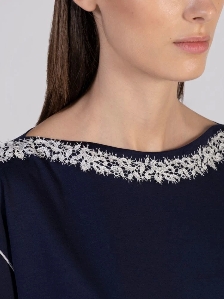 100% Baumwolle Pyjama BLU Dunkelblau Von Verdiani 3 100% Baumwolle Pyjama BLU Dunkelblau Von Verdiani – Bild 3