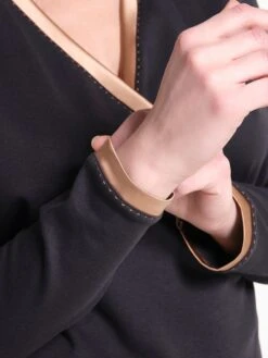 100% Baumwolle Pyjama NERO Schwarz-gold Von Verdiani -Femina Verkauf pyjama bio baumwolle schwarz 4842 verdiani 3