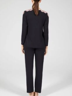 Modal Schlafanzug Schwarz-rosa Von Verdiani -Femina Verkauf pyjama modal schwarz 4609 verdiani donna 2