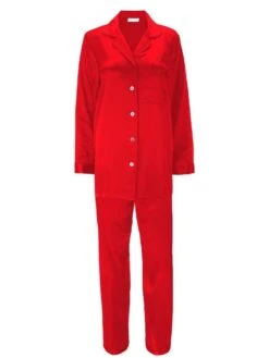 100% Seide Pyjama KLASSIK SATIN Von Eva B. Bitzer -Femina Verkauf pyjama seide satin 27319871 rubinrot eva bitzer 1 1 1