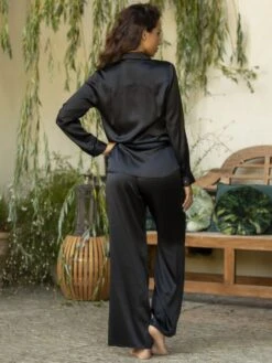 Seidenpyjama ROXANE Elegant Stretchseide Von Marjolaine -Femina Verkauf pyjama stretchseide 4rox5501 0004noir roxane marjolaine 2 1 7