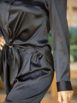 Seidenpyjama ROXANE Elegant Stretchseide Von Marjolaine -Femina Verkauf pyjama stretchseide 4rox5501 0004noir roxane marjolaine 3 1 7