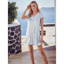 Modal Nachtkleid BLU SKY Von Fürstenberg Black Label