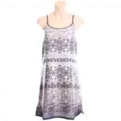 Seide-Baumwolle Kleid DARK BEAUTY Grau-schwarz Von Gattina