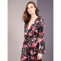 100% Seide Morgenmantel ROSES Von Eva B. Bitzer