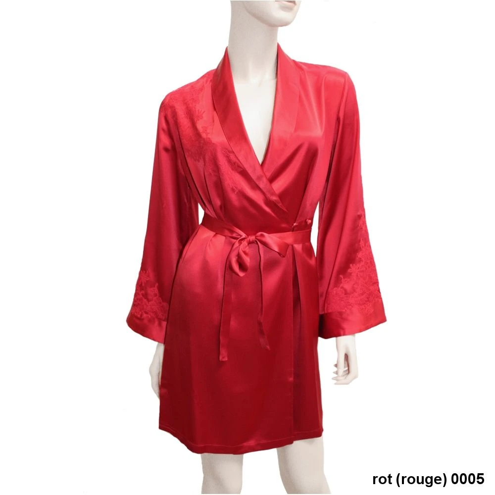 100% Seide Morgenmantel BACCARAT Mit Französischer Spitze Von Marjolaine 5 100% Seide Morgenmantel BACCARAT Mit Französischer Spitze Von Marjolaine – Bild 5