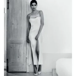 100% Seide Negligé HAREM PIPING Lang Von Luna Di Seta