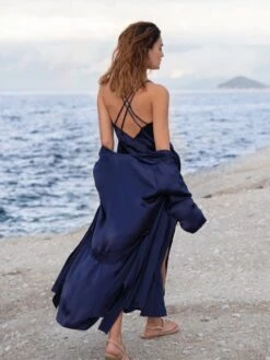 Seidennachthemd / Seidenkleid NEW SEDUCTION Von Luna Di Seta -Femina Verkauf seide neglige new seduction dunkelblau vlst60578 luna di seta