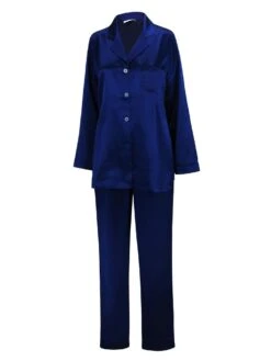 100% Seide Pyjama KLASSIK SATIN Von Eva B. Bitzer -Femina Verkauf seide pyjama 27319871 blau bitzer 1 1 1