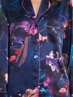 100% Seide Schlafanzug WINTER GARDEN Von Luna Di Seta -Femina Verkauf seide pyjama winter garden vlst60546 blumen luna di seta 3