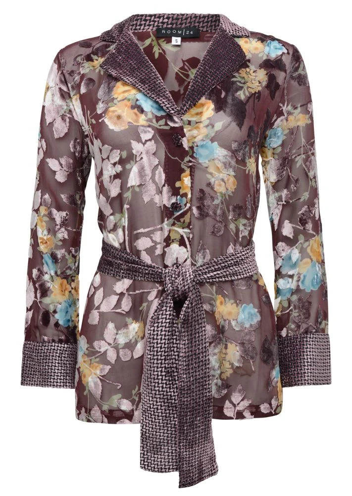 Ausbrennersamt Hausanzug ROSANNA 2 Tlg. Violett Von Room 24 3 Ausbrennersamt Hausanzug ROSANNA 2 Tlg. Violett Von Room 24 – Bild 3