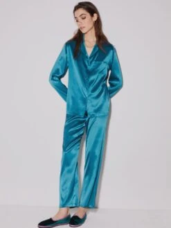 Seide Pyjama 2-tlg. SETA No. 9 Von Chiara Fiorini 23 Seide Pyjama 2-tlg. SETA No. 9 Von Chiara Fiorini -Femina Verkauf seidenpyjama petrol gc180 chiara fiorini 1