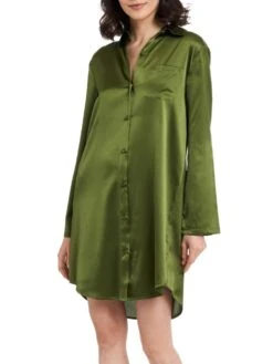 Seide Sleepshirt SEDUZIONE DI SETA Kurz Von Gattina -Femina Verkauf sleepshirt seide 381453 khaki gattina 1 1 1