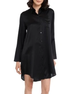 Seide Sleepshirt SEDUZIONE DI SETA Kurz Von Gattina -Femina Verkauf sleepshirt seide 381453 schwarz gattina 1 1 1